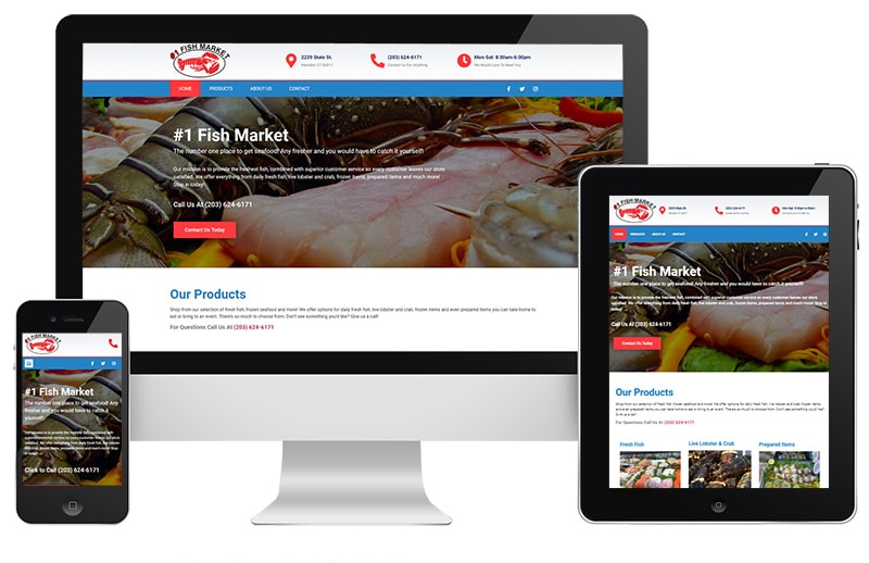 #1 fish market website screenshot