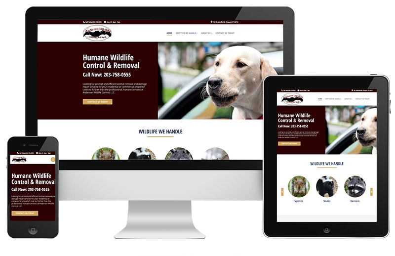 anderson wildlife control llc website screenshots